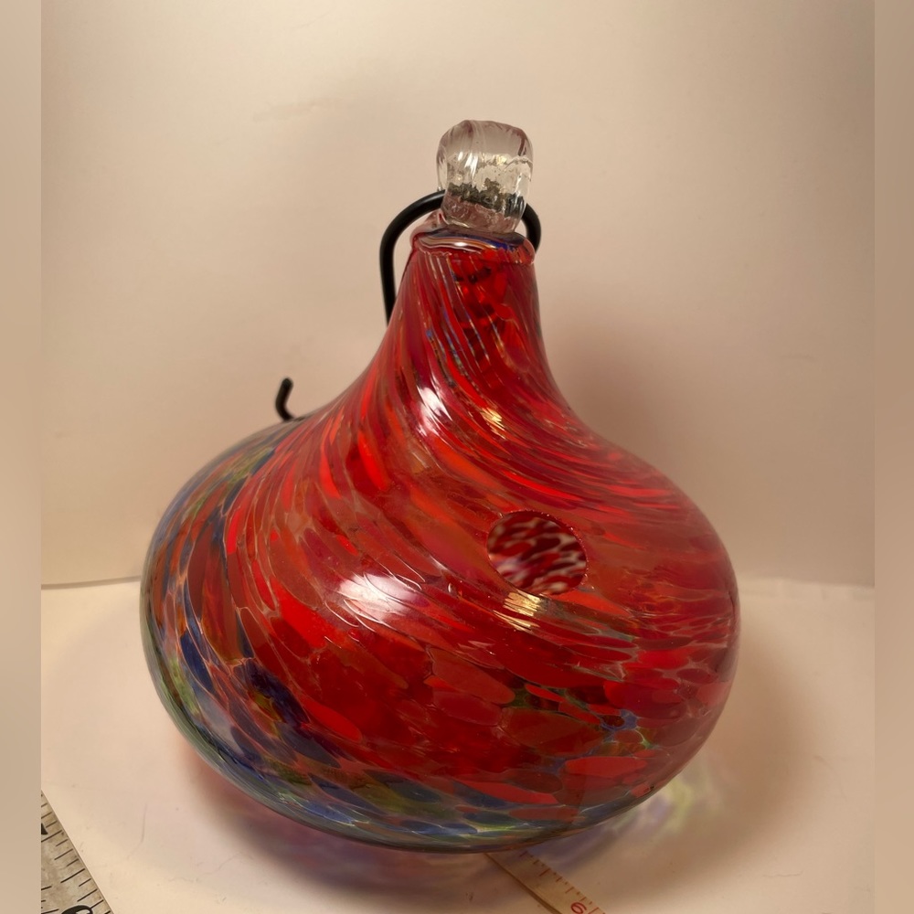 Fantastic Blown Glass Hummingbird Feeded
